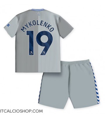 Everton Vitaliy Mykolenko #19 Terza Maglia Bambino 2023-24 Manica Corta (+ Pantaloni corti)